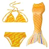 Kid Girl Blast Mermaid Bikini Mermaid Tail Print Swimsuit Sets 2 Pcs