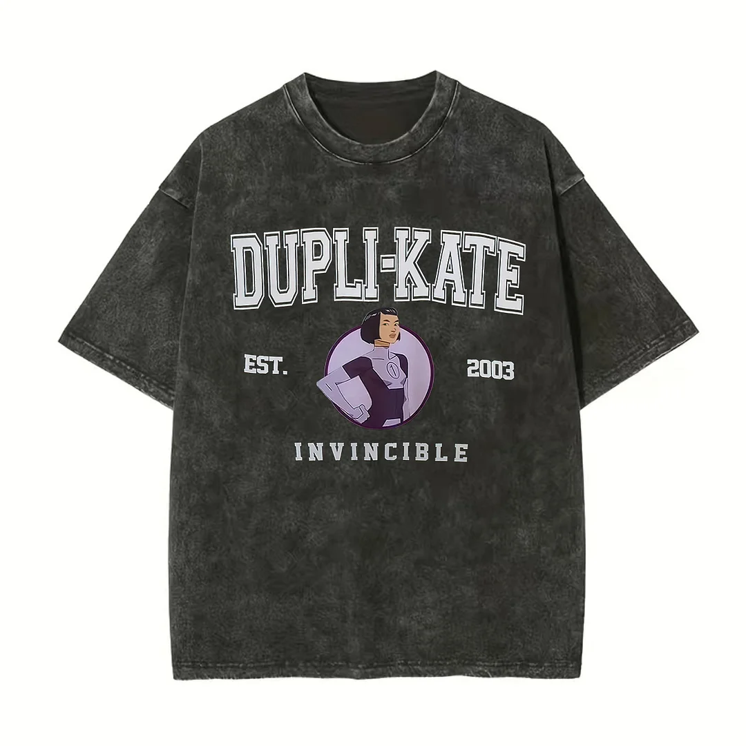 Dupli-Kate Invincible Printed Unisex Washed T-Shirt