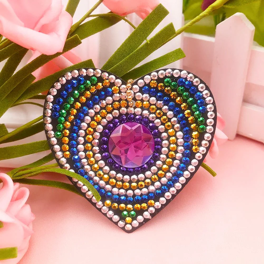 5pcs DIY Diamond Painting Keychain Full Drill Bag Love Hanging Ornaments