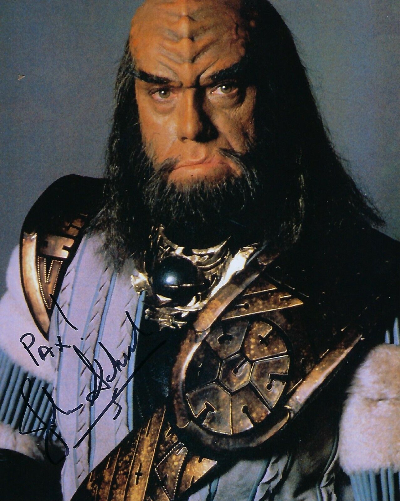 GFA Star Trek Klingon Ambassador * JOHN SCHUCK * Signed 8x10 Photo Poster painting COA