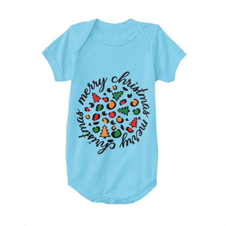 Christmas Leopard Tree Blessing, Christmas Baby Onesie