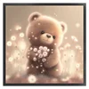 >SALE<Full Embroidery Eco-cotton Thread 11CT Printed Bear Cross Stitch Kit 40x40cm