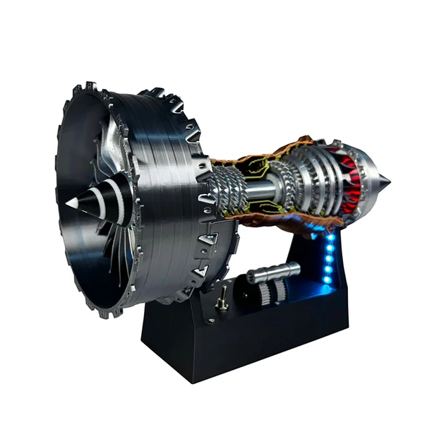 1/25 Simulation Aircraft Turbojet Engine Rotatable Model