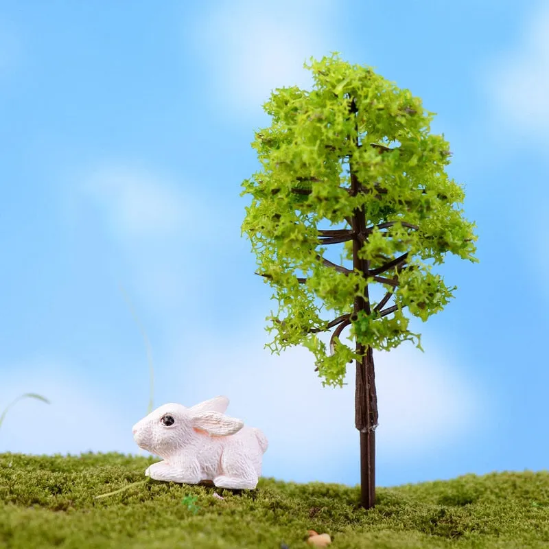 Mini Chibi Tree 1 Pcs Garden Kawaii Mini Sakura Miniatures Simulation Trees Plastic ...