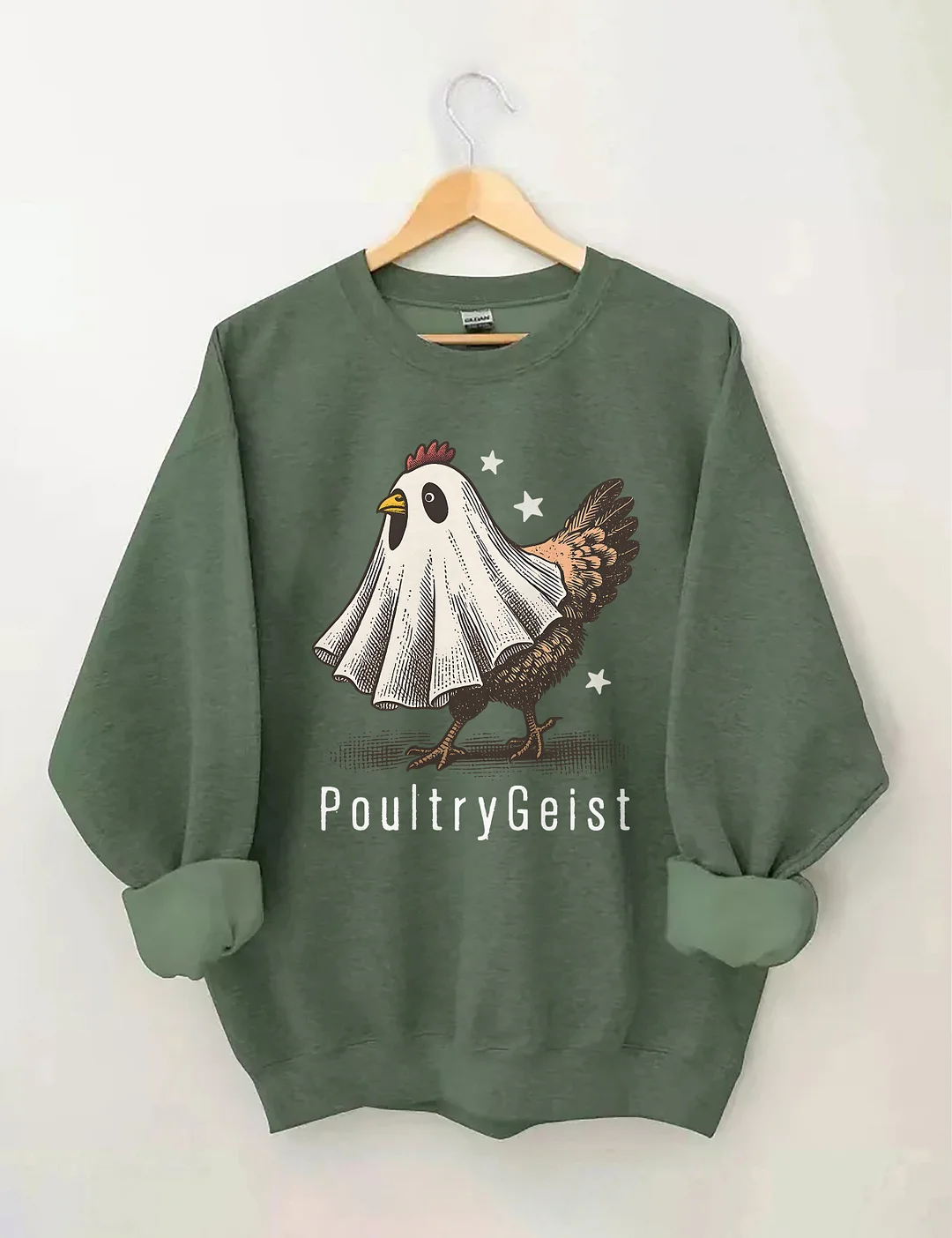 Halloween Funny Ghost Chicken Sweatshirt