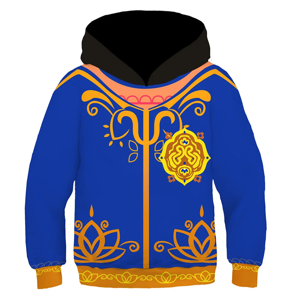 Kids Children Anime Mira Royal Detective Mira Blue Hoodie Outfits Cosplay Costume Halloween Carnival Suit