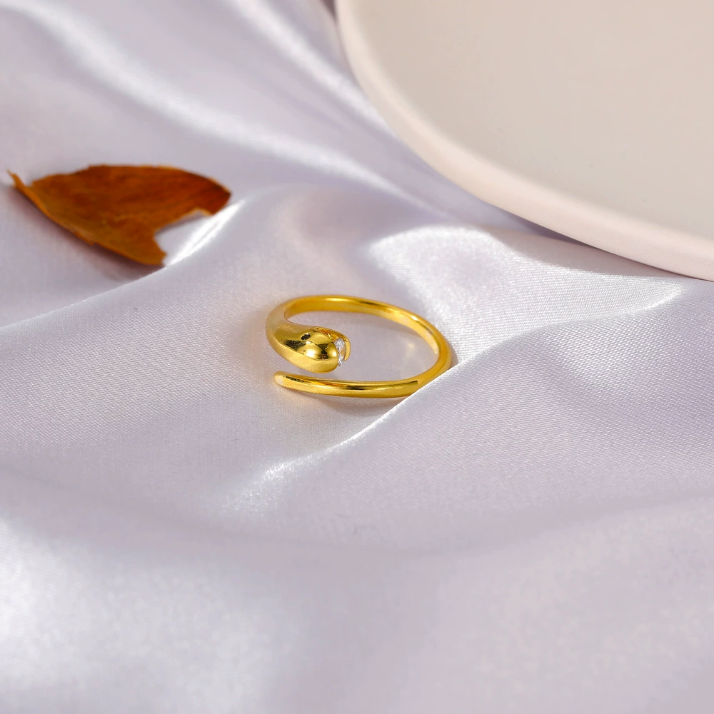 Open Snake Zirconia Ring