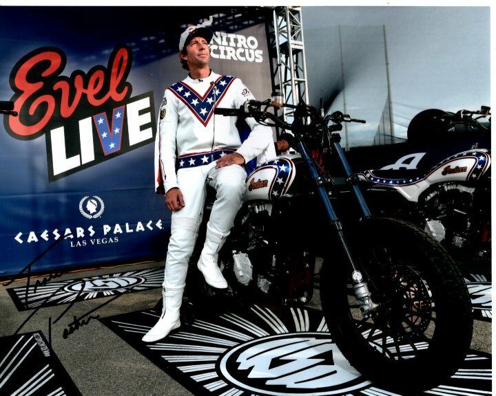 TRAVIS PASTRANA signed autographed 8X10 EVEL KNIEVEL MOTORCYCLE STUNT Photo Poster painting