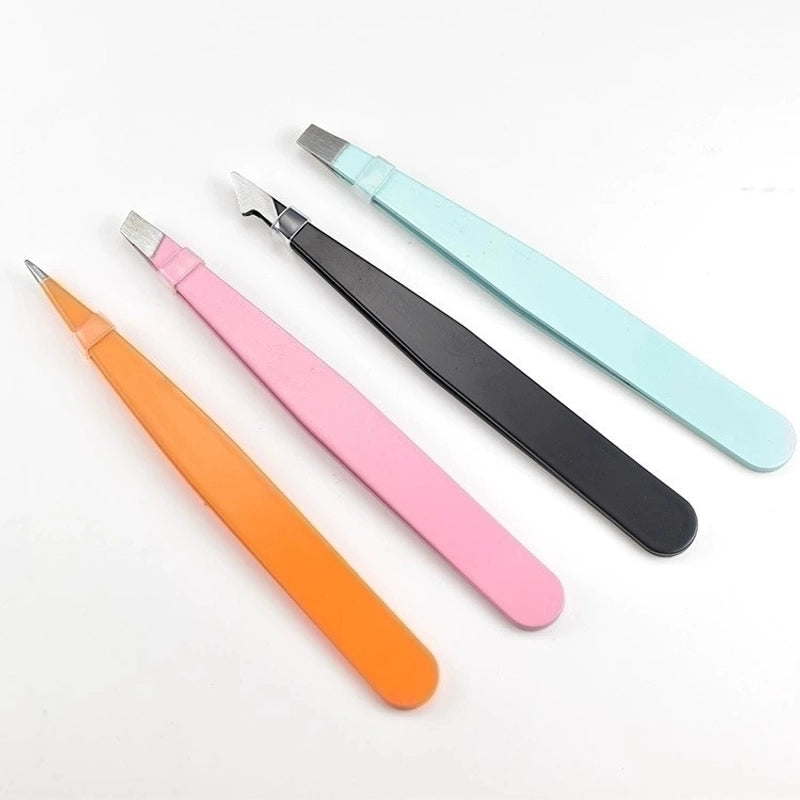 3 Pieces Casual Solid Color Stainless Steel Eyebrow Tweezers 1 Piece