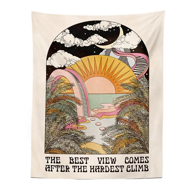 Mandala Tarot Card Pattern Blanket Tapestry Wall Hanging Tapestries Bedroom Bedspread Throw Cover Sun Moon Wall Decor 95x73CM