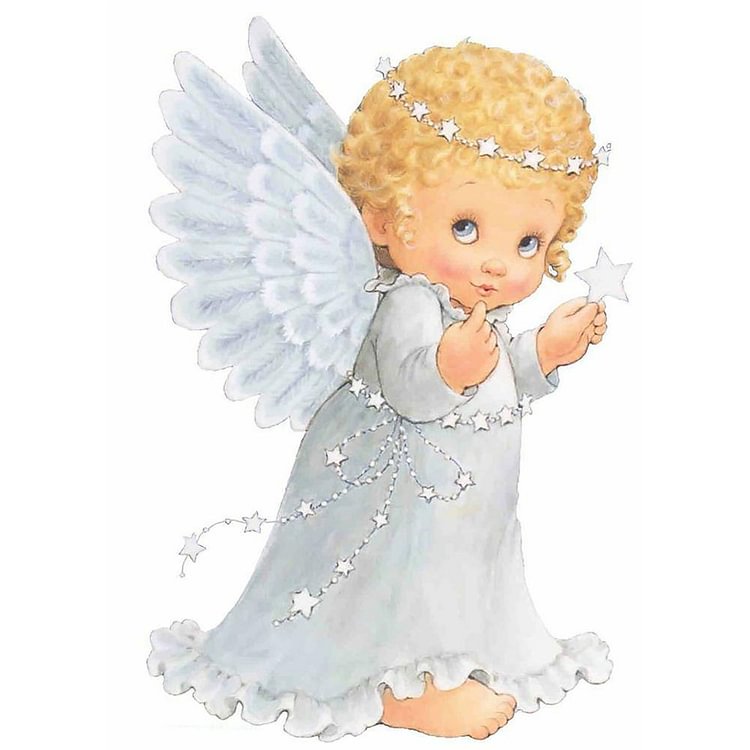 Baby Angel - Full Round Drill Diamond Painting - 35x45cm(Canvas)