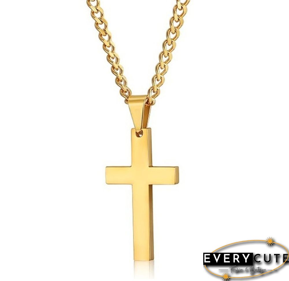 Fashion Simple Cross Pendant Necklace Cross Necklace Jewelry for Men Christmas gift
