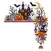 2pcs DIY Diamond Painting Halloween Door Corner Frame Wood(Halloween Pumpkin)