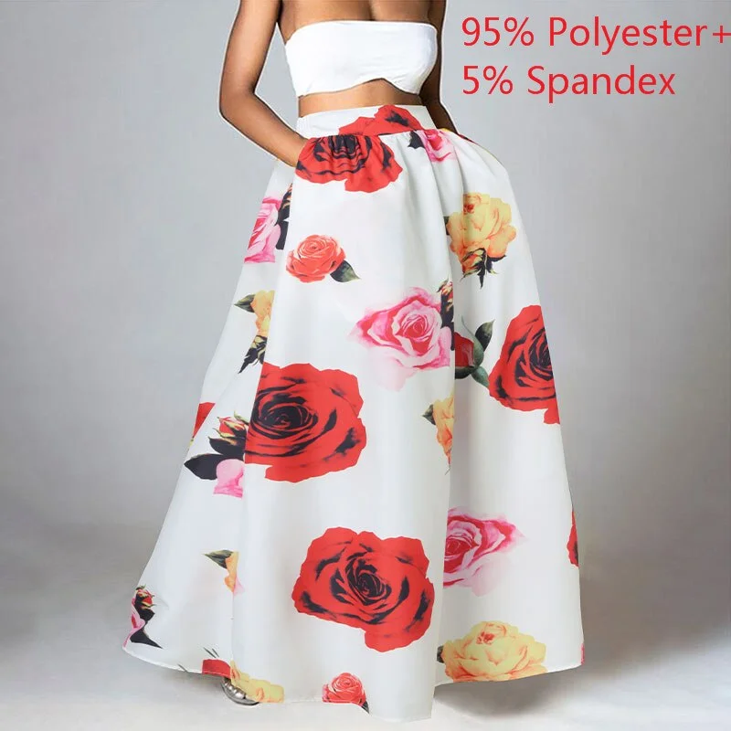Celmia Bohemian High Waist Maxi Skirts Women Floral Printed Elegant A-Line Skirt 2022 Fashion Casual Loose Vintage Party Skirts