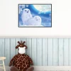 (5 Sizes) White Owl-Full Square Diamond Painting