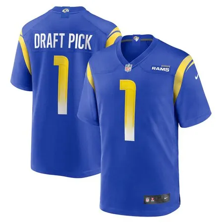 Youth Los Angeles Rams #1  Royal 2025 NFL Draft First Round Pick No. 26 Game Jersey