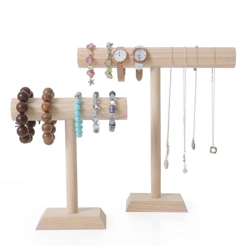 Minimalist Geometric Solid Wood Jewelry Rack