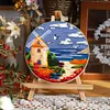 【Limited Stock Sale】Beautiful Sea-DIY Embroidery Kit with Pattern Cotton Threads Needles Hoop 30*30cm/11.81*11.81in tapestrymarket