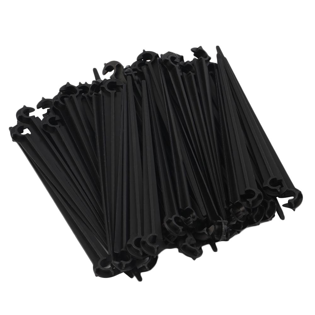 

50pc Hook Fixed Stems Support Holder for 4/7 Drip Irrigation Water Hose, 501 Original