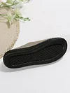 Plain Color Mesh Fabric Flat Clog Shoes