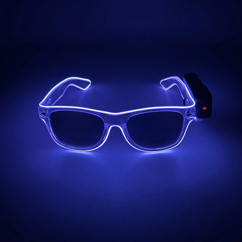 Halloween Exaggerated Color Block Plastic Holiday Party Luminous Glasses