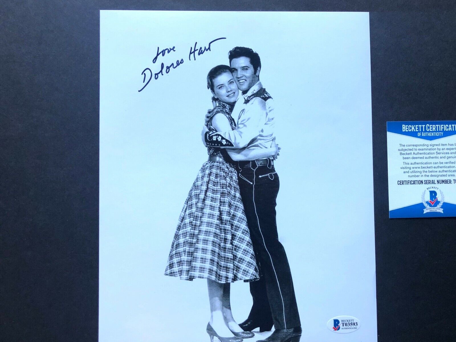 Dolores Hart Hot! signed autographed classic Elvis 8x10 Photo Poster painting Beckett BAS coa