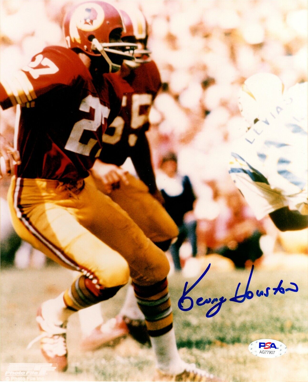 Kenny Houston autographed signed 8x10 Photo Poster painting NFL Washington Redskins PSA COA