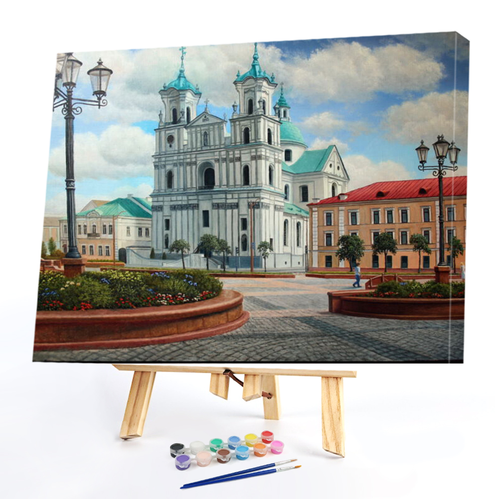 

40*30CM - Paint By Numbers - Cozy Castle, 501 Original