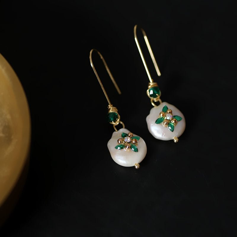 Literary Baroque Freshwater Pearl Earrings