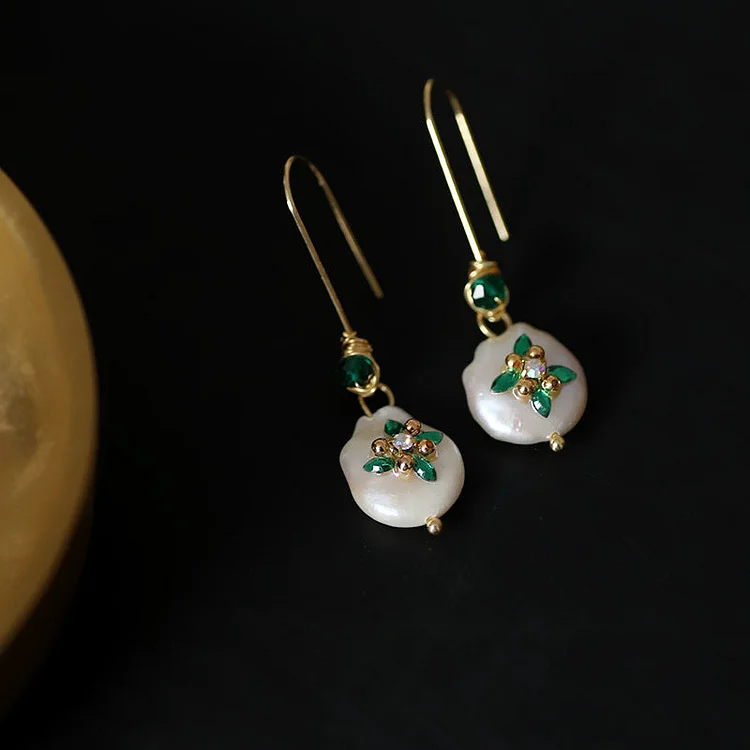 Literary Baroque Freshwater Pearl Earrings