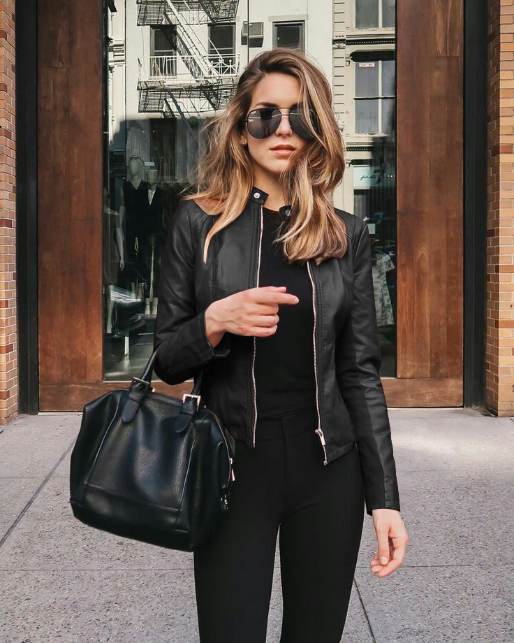 Fall/Winter Leather PU Suit Jacket