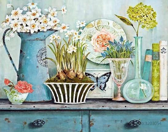 

Flowers Above the Closet – Paint By Numbers - 40*50CM, 501 Original