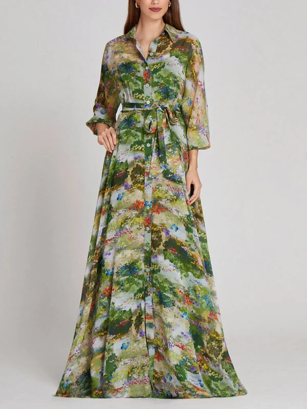 Colorful Print Chic Ladies Dress