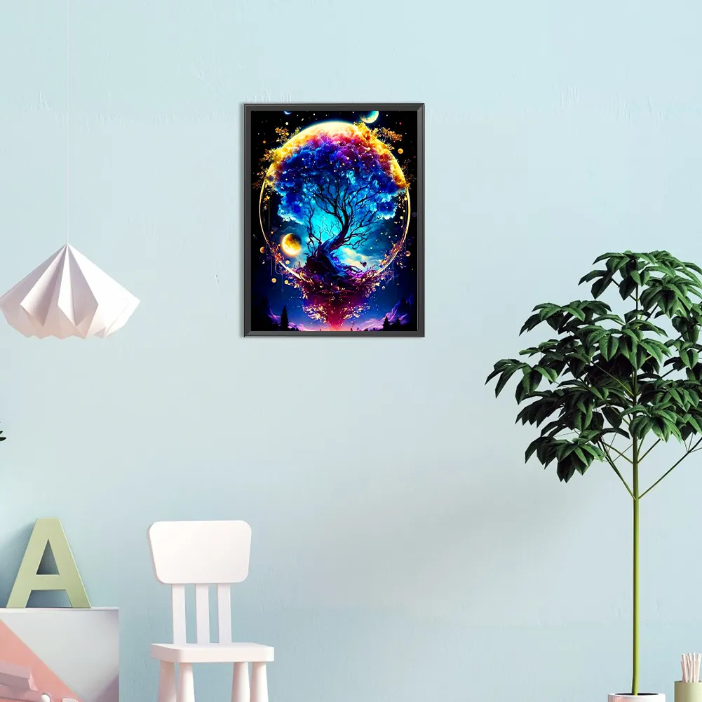 Full Round Diamond Painting 30*40cm - Broken Tree