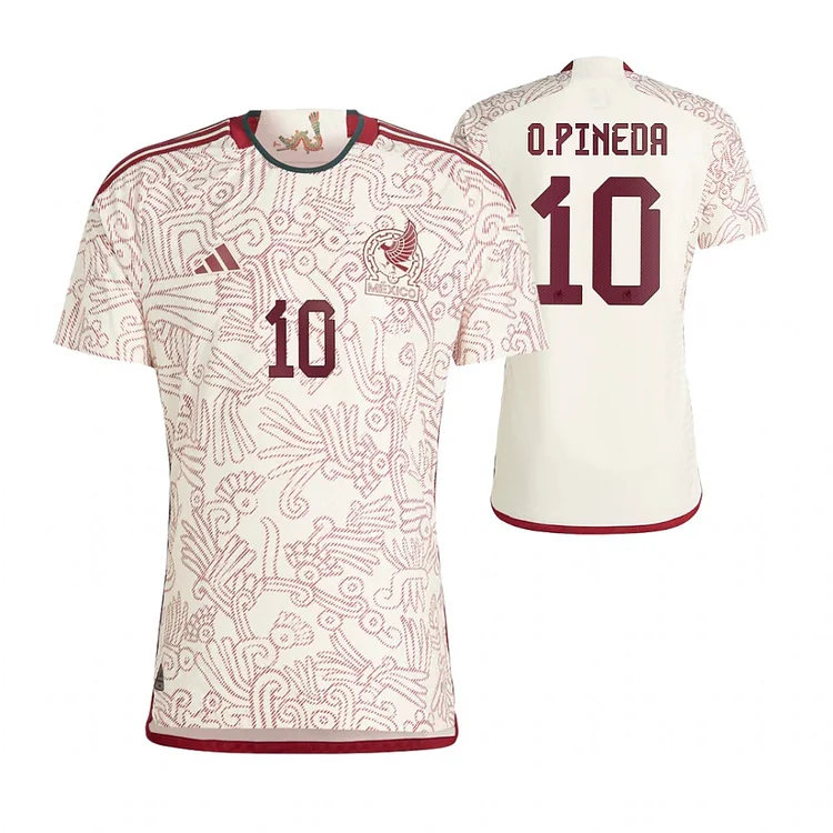 Maillot Mexique Orbelin Pineda 10 Extérieur Coupe du monde 2022