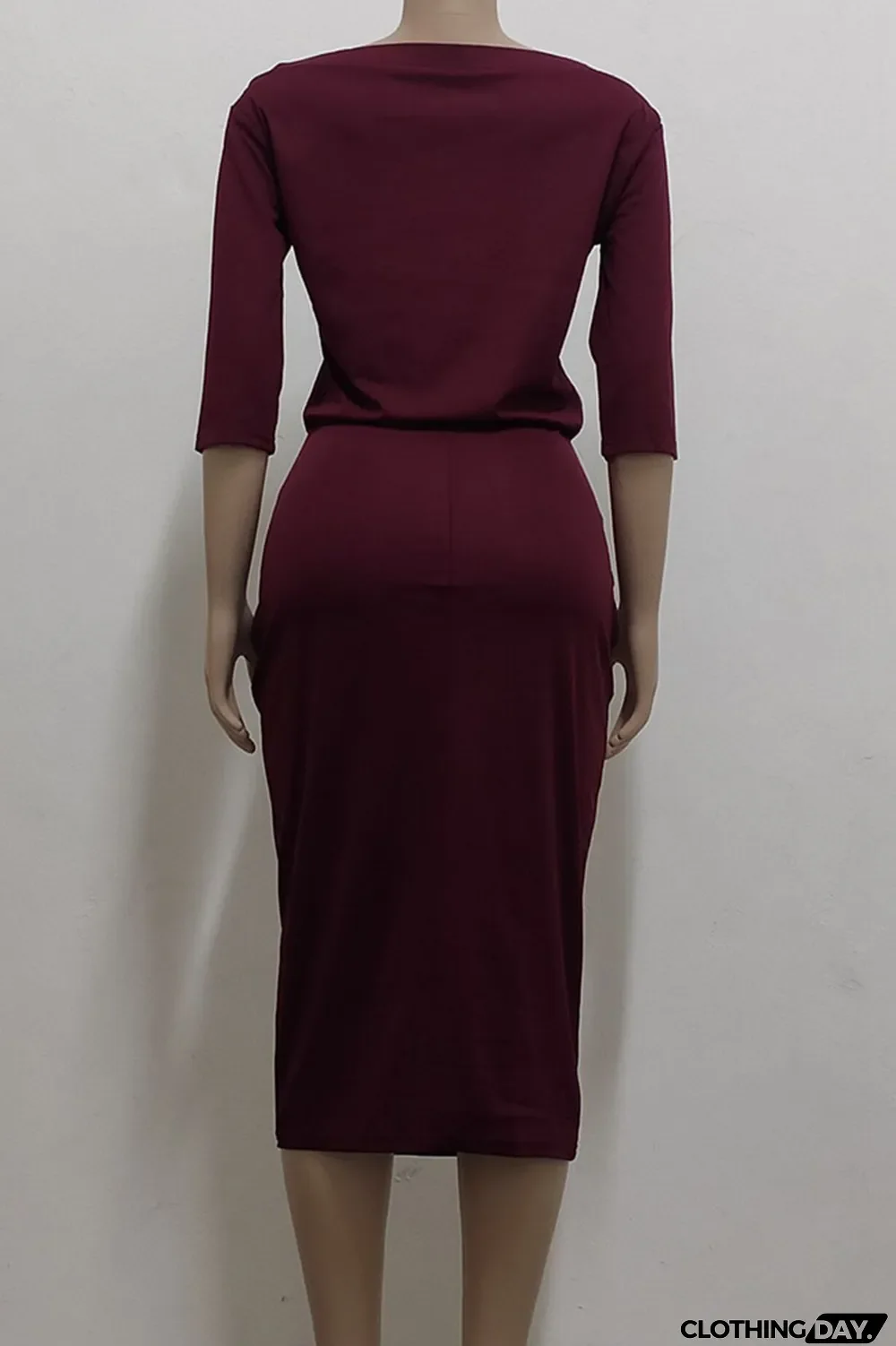 Black Casual Solid Split Joint Off the Shoulder One Step Skirt Dresses