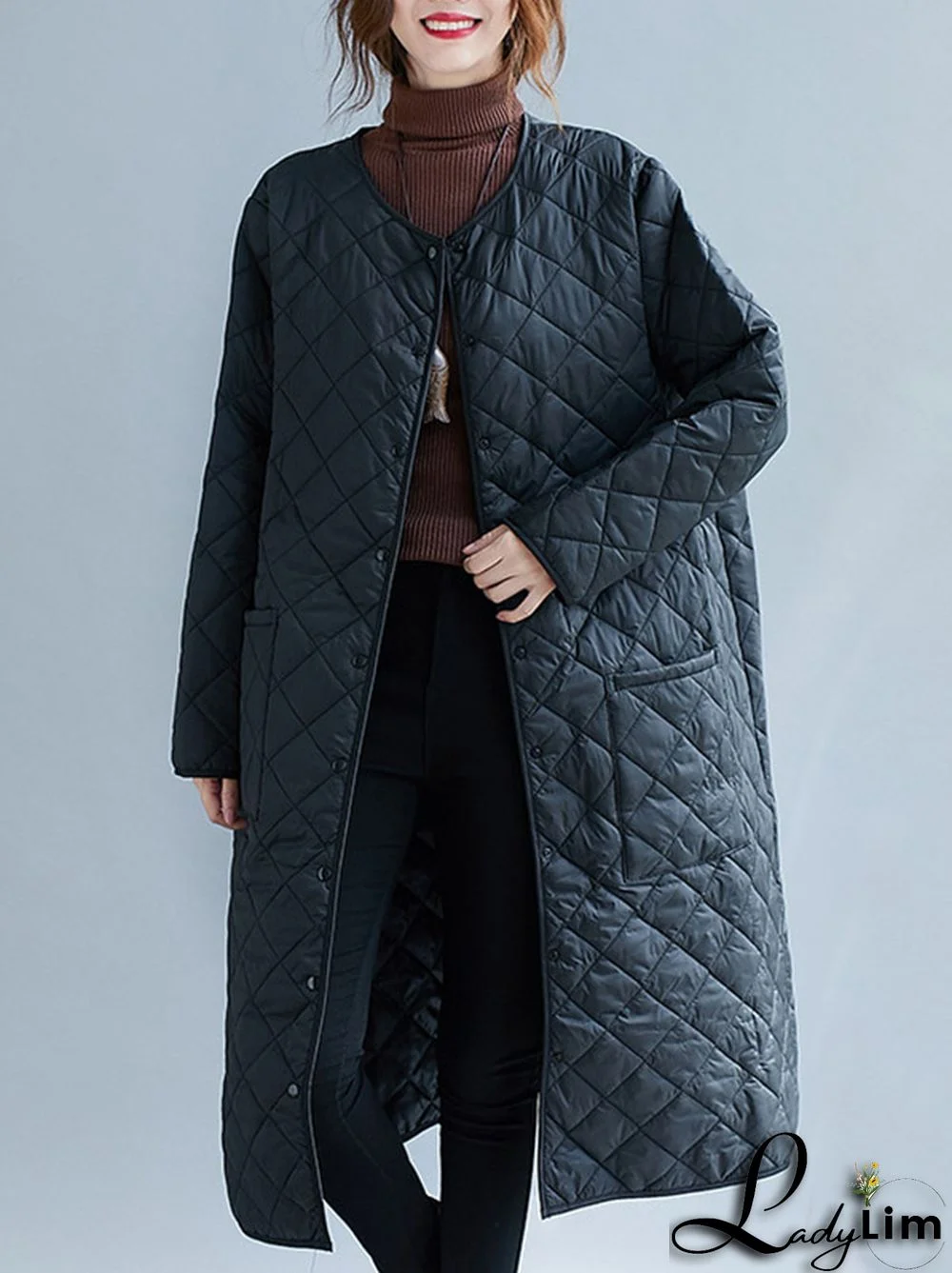 Original Solid Warm Thin Coat