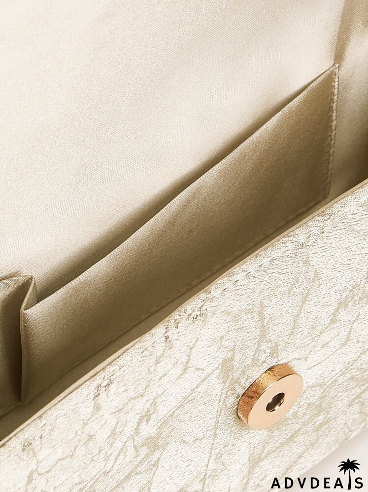 Chain Handle Flap Clutch Bag