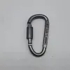 High quality bold 8CM D-shaped aluminum alloy carabiner with lock, quick hanging nut buckle