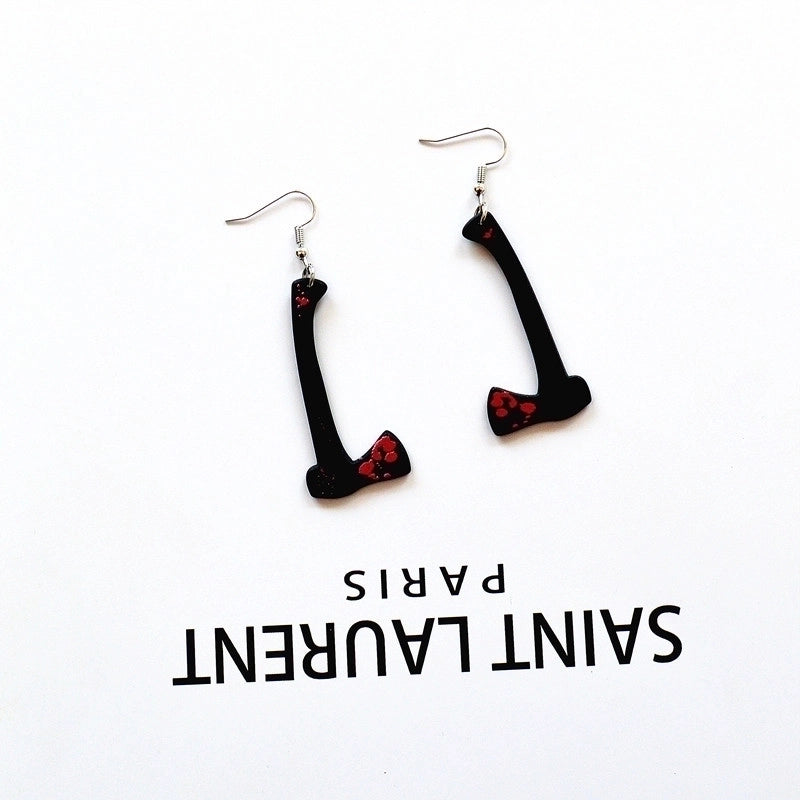 Halloween Novelty Knife Arylic Festival Earrings