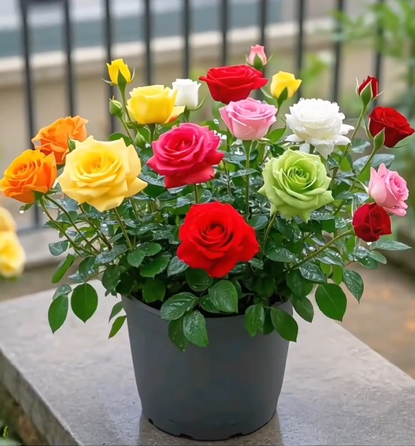 🌹 Double-Flowered Multicolor Rose &ndash; One Plant, a Garden of Color! 🎨✨