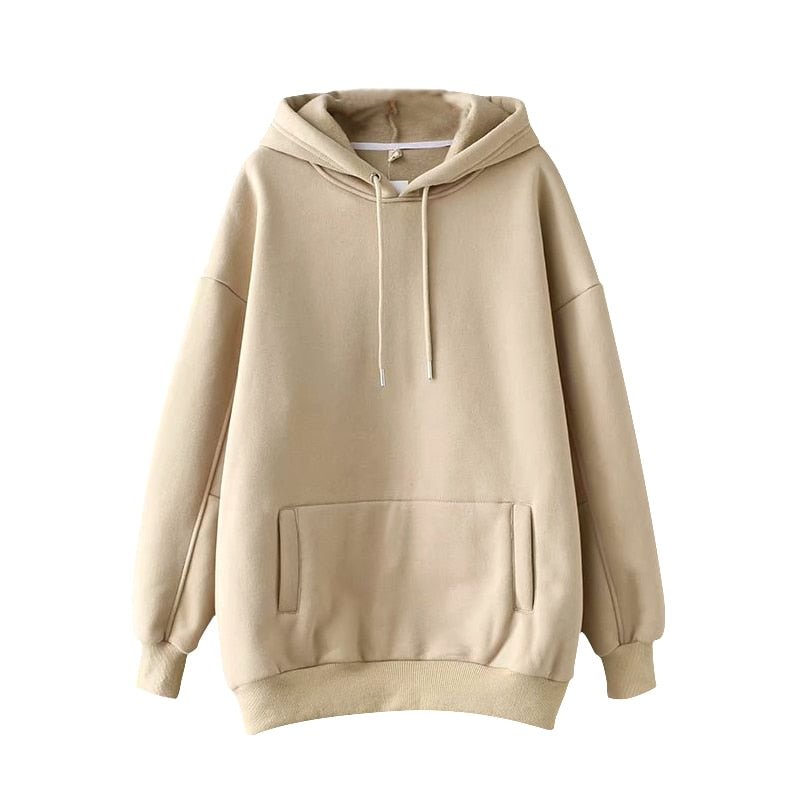 Aachoae Casual Solid Hooded Hoodies Women Batwing Long Sleeve Plus Size Sweatshirts Autumn Pullover Pure Fashion Tops Sudaderas