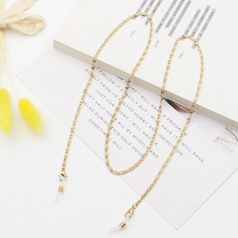 Casual Minimalist Geometric Crystal Unisex Glasses Chain