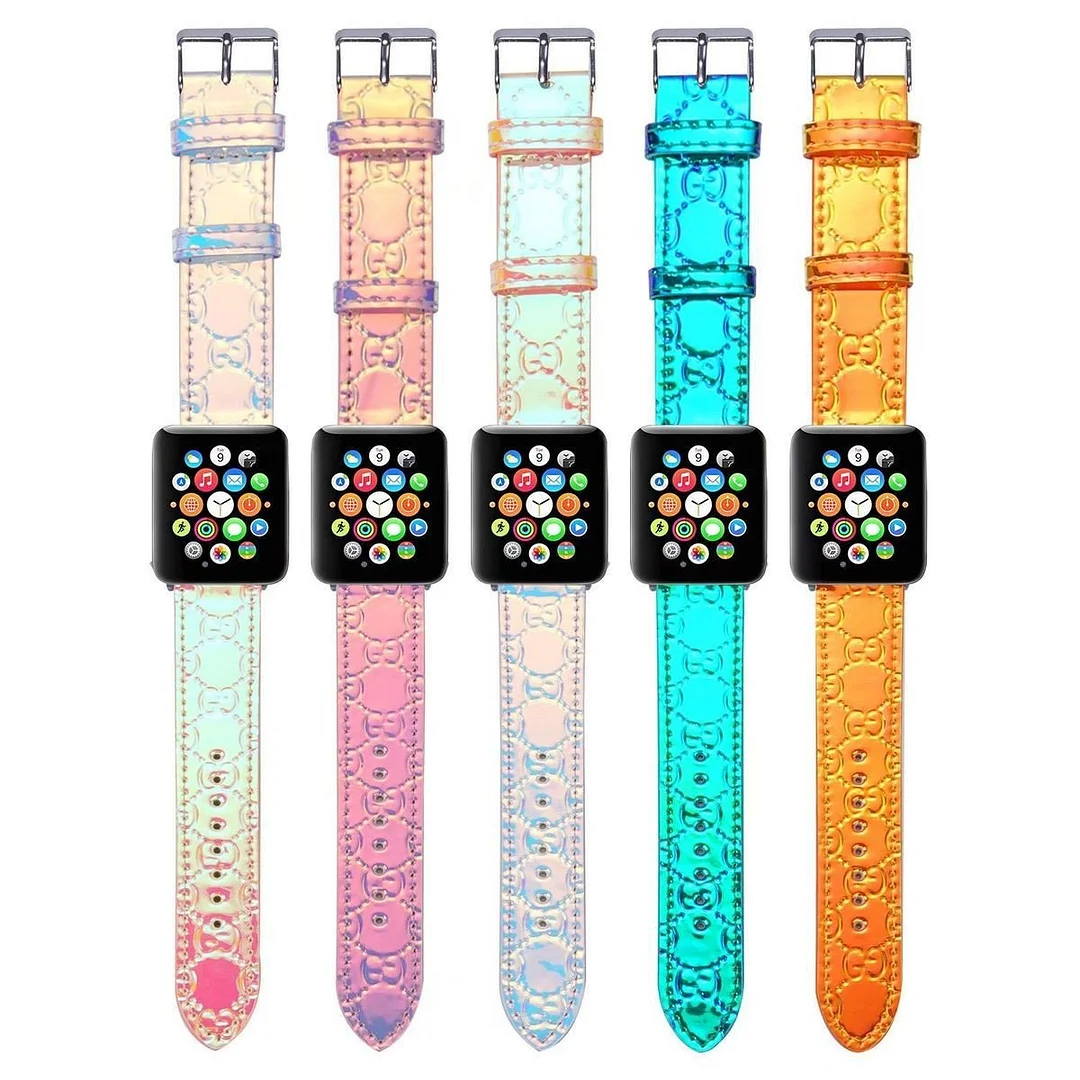 Laser Leather Apple Watch Band