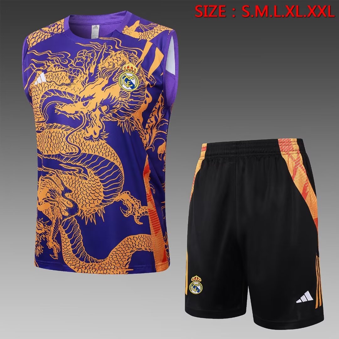 24/25 Real Madrid Training Vest Kit Football Thai Quality