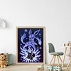 Orange Silhouette Pok&eacute;mon-11CT Stamped Cross Stitch 40*53cm