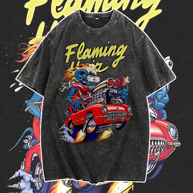 Davidhawaii100% Cotton Casual Attractive Hot Rod Culture Trend Street T-Shirt - 100% Cotton