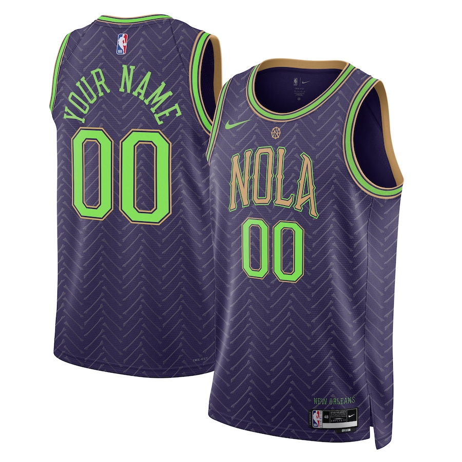 Unisex New Orleans Pelicans Purple 2024/25 Custom Swingman Jersey - City Edition mysite