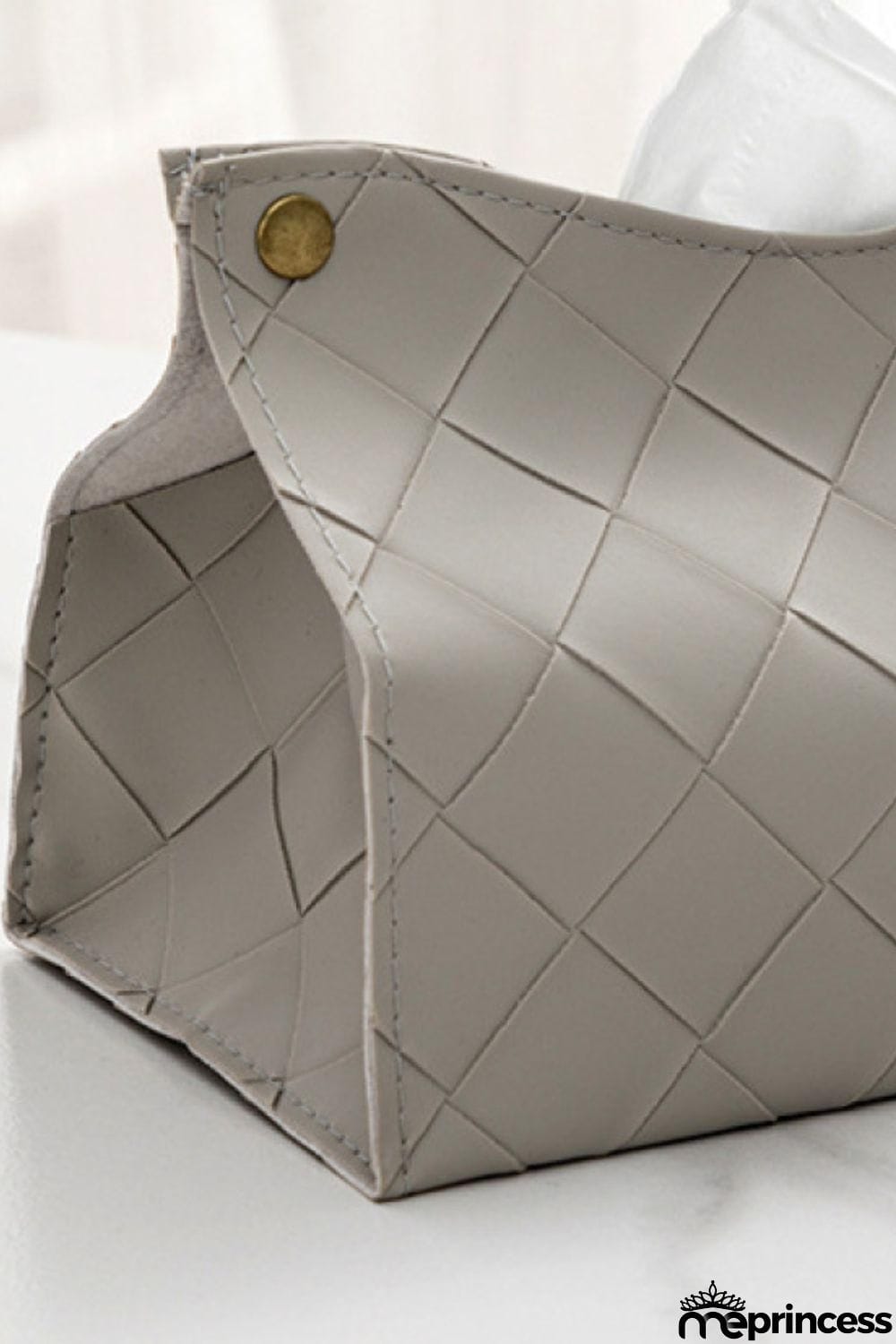 2-Pack Woven PU Tissue Box Covers