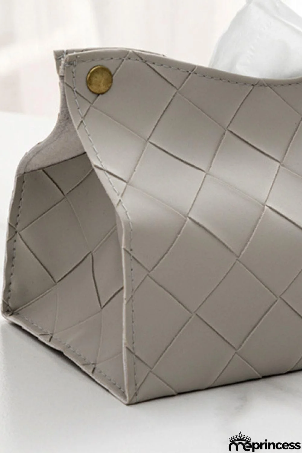 2-Pack Woven PU Tissue Box Covers